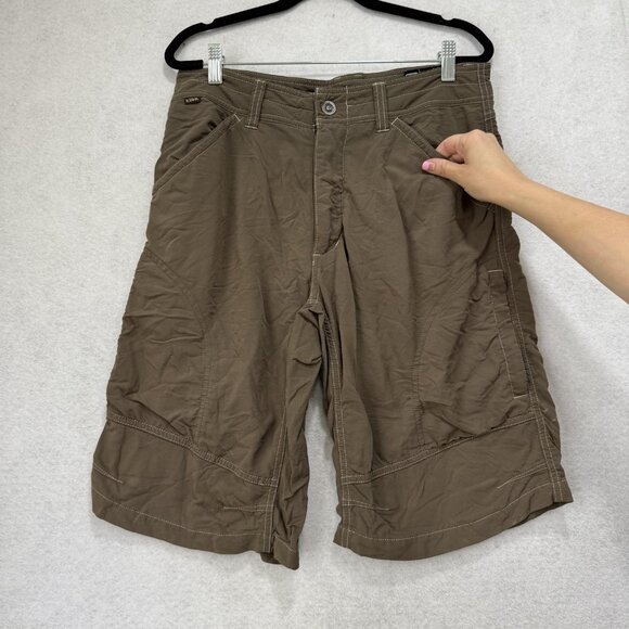 Kuhl Shorts Mens 32 Brown Stretch Nylon Spandex Hiking Outdoor Cargo Quick Dry - Picture 3 of 16
